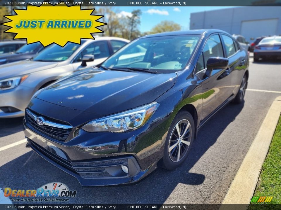 2021 Subaru Impreza Premium Sedan Crystal Black Silica / Ivory Photo #1
