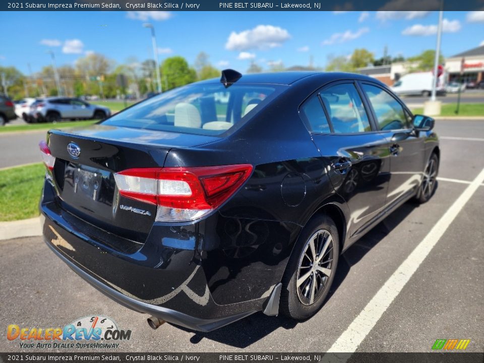 2021 Subaru Impreza Premium Sedan Crystal Black Silica / Ivory Photo #3