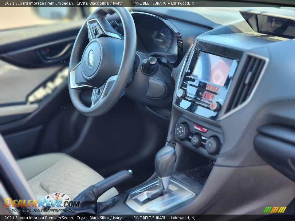 2021 Subaru Impreza Premium Sedan Crystal Black Silica / Ivory Photo #6