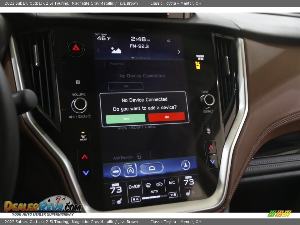 2022 Subaru Outback 2.5i Touring Magnetite Gray Metallic / Java Brown Photo #10