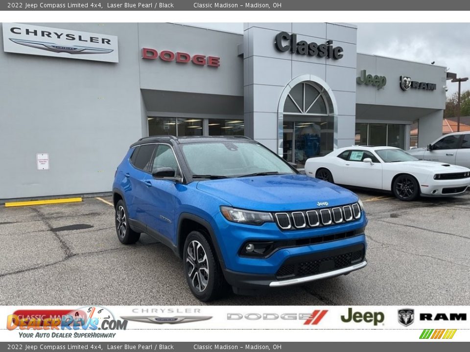 2022 Jeep Compass Limited 4x4 Laser Blue Pearl / Black Photo #1