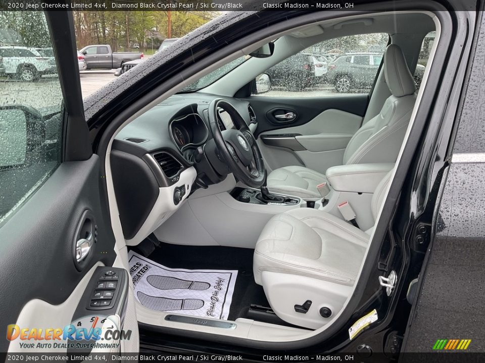 2020 Jeep Cherokee Limited 4x4 Diamond Black Crystal Pearl / Ski Gray/Black Photo #2