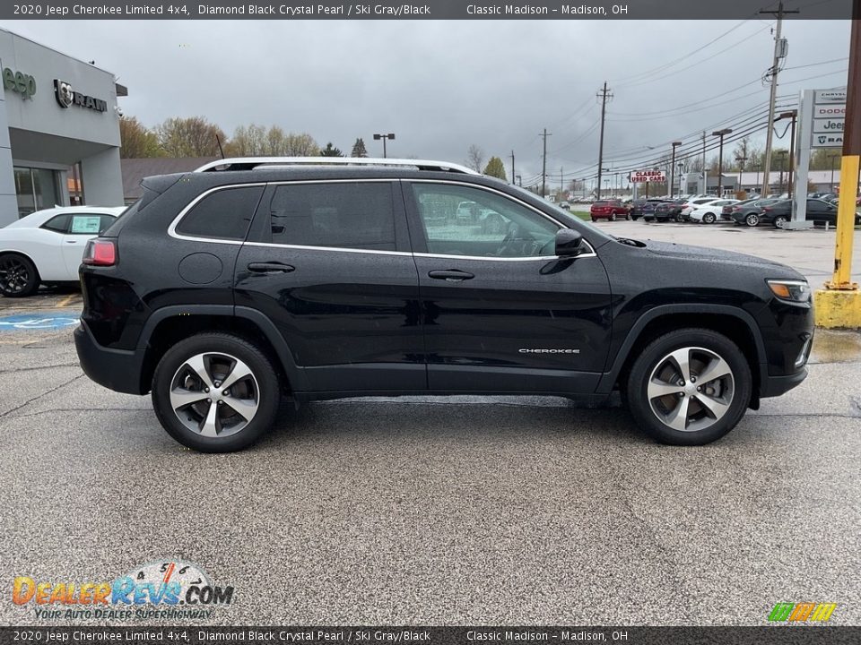2020 Jeep Cherokee Limited 4x4 Diamond Black Crystal Pearl / Ski Gray/Black Photo #9