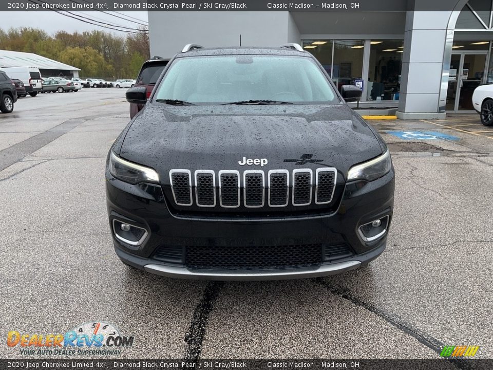 2020 Jeep Cherokee Limited 4x4 Diamond Black Crystal Pearl / Ski Gray/Black Photo #10