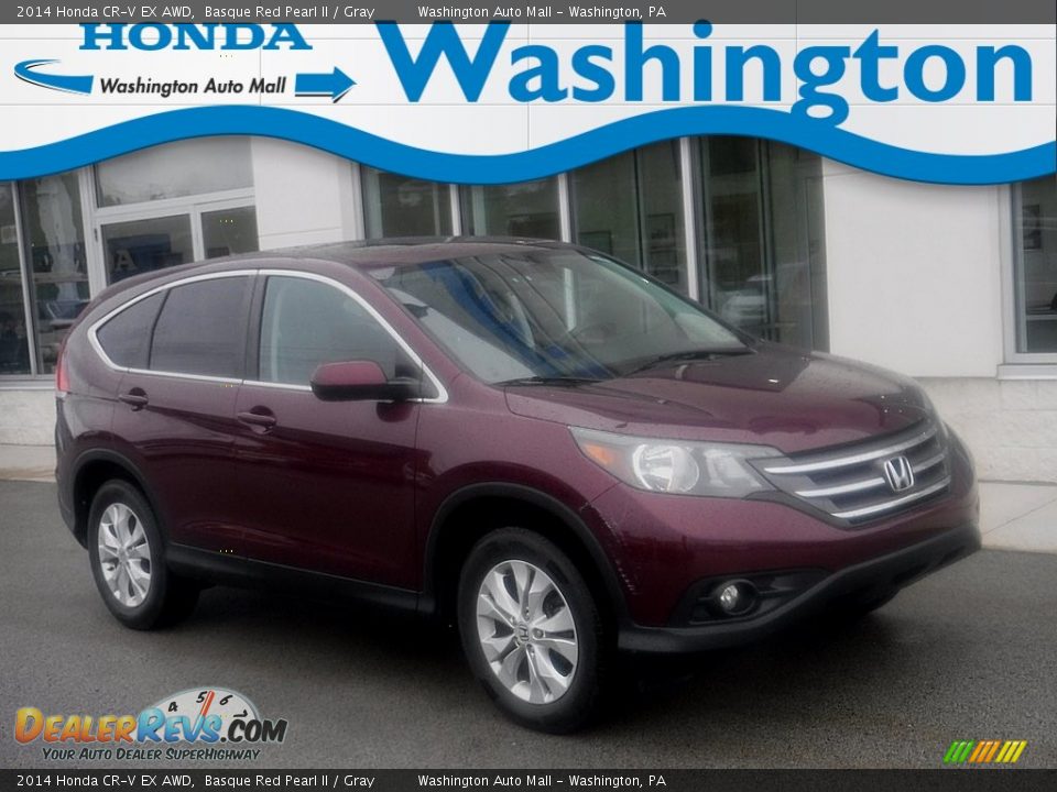 2014 Honda CR-V EX AWD Basque Red Pearl II / Gray Photo #1