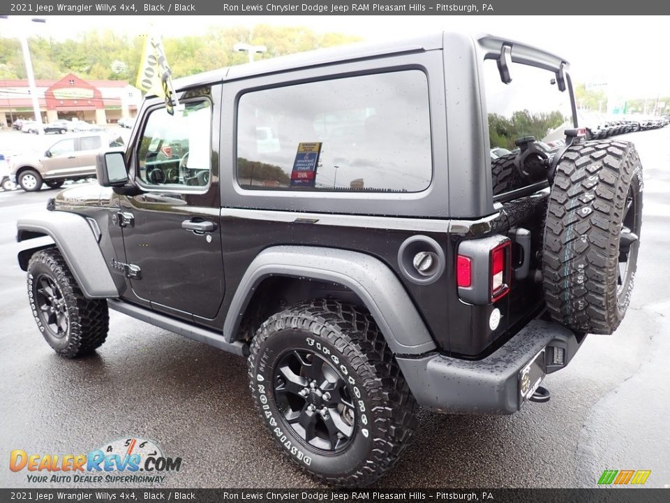 2021 Jeep Wrangler Willys 4x4 Black / Black Photo #3