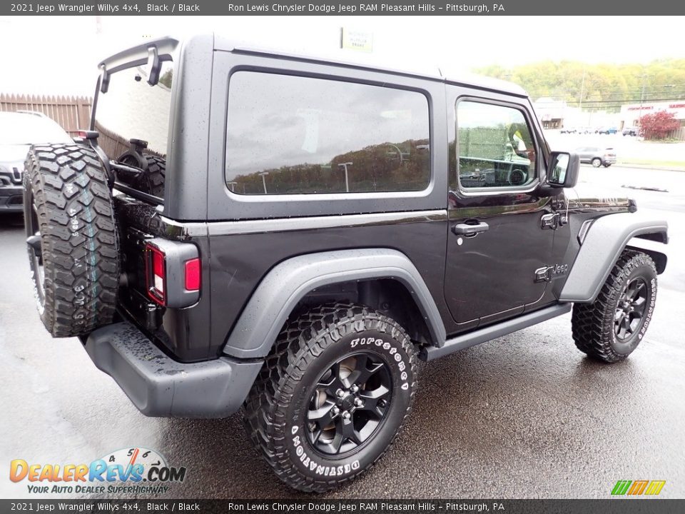 2021 Jeep Wrangler Willys 4x4 Black / Black Photo #6