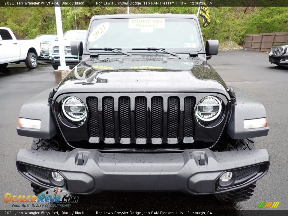 2021 Jeep Wrangler Willys 4x4 Black / Black Photo #9