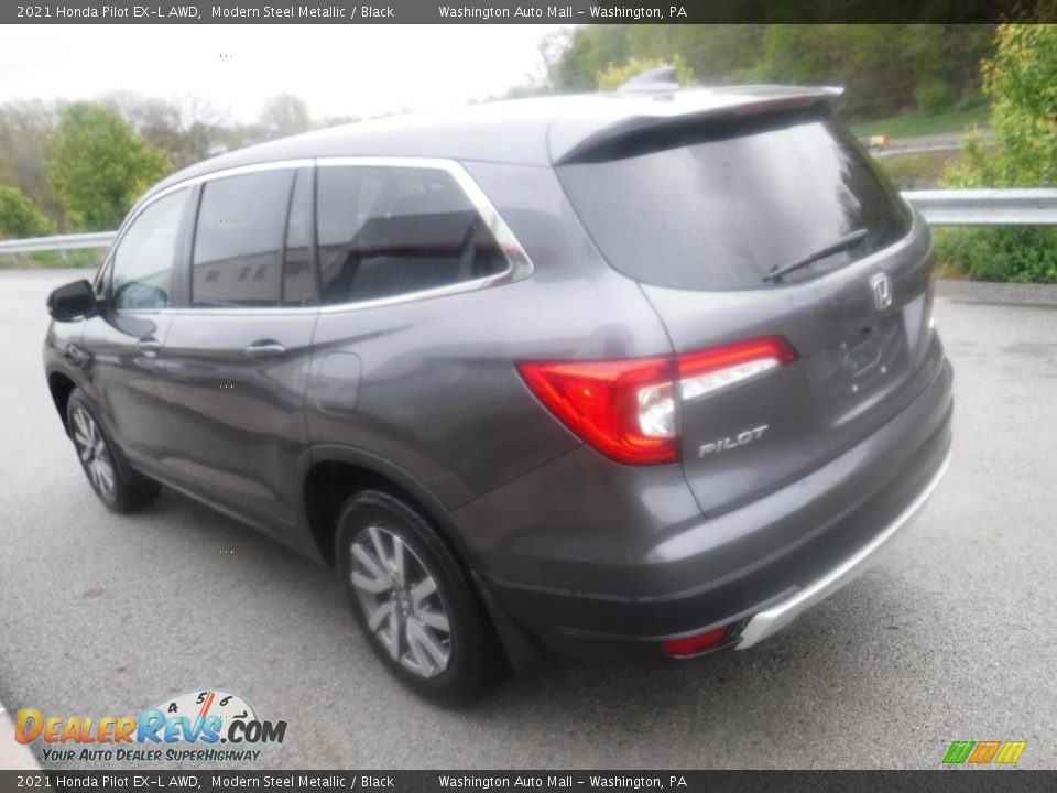 2021 Honda Pilot EX-L AWD Modern Steel Metallic / Black Photo #14