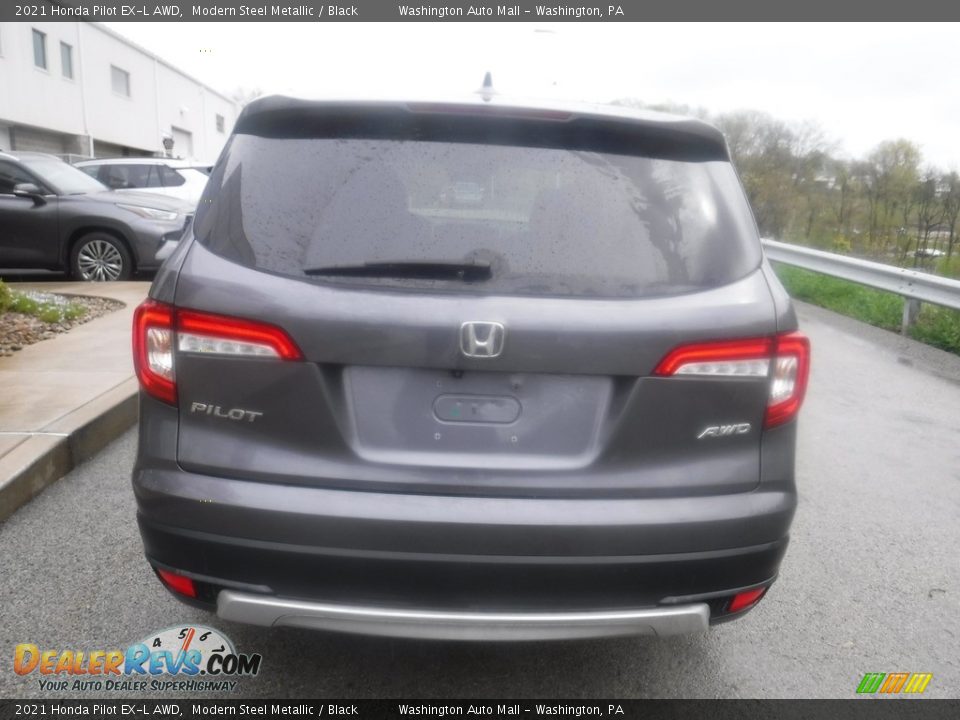 2021 Honda Pilot EX-L AWD Modern Steel Metallic / Black Photo #15