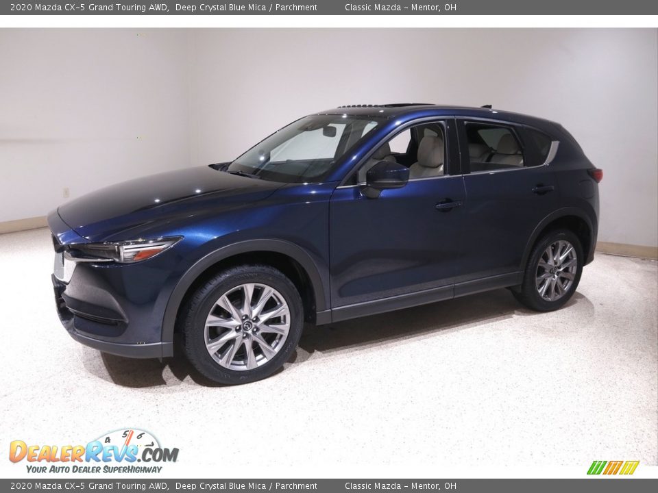 2020 Mazda CX-5 Grand Touring AWD Deep Crystal Blue Mica / Parchment Photo #3