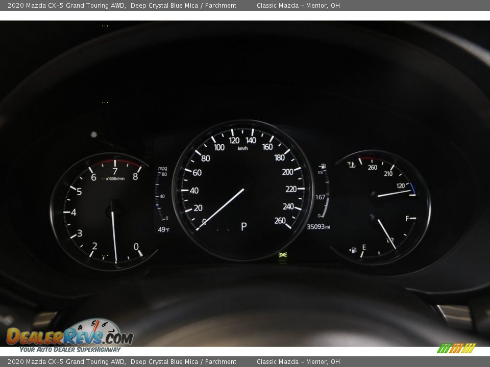 2020 Mazda CX-5 Grand Touring AWD Deep Crystal Blue Mica / Parchment Photo #8