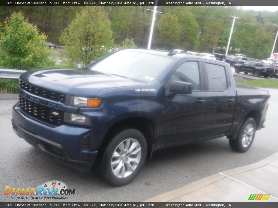 2020 Chevrolet Silverado 1500 Custom Crew Cab 4x4 Northsky Blue Metallic / Jet Black Photo #12