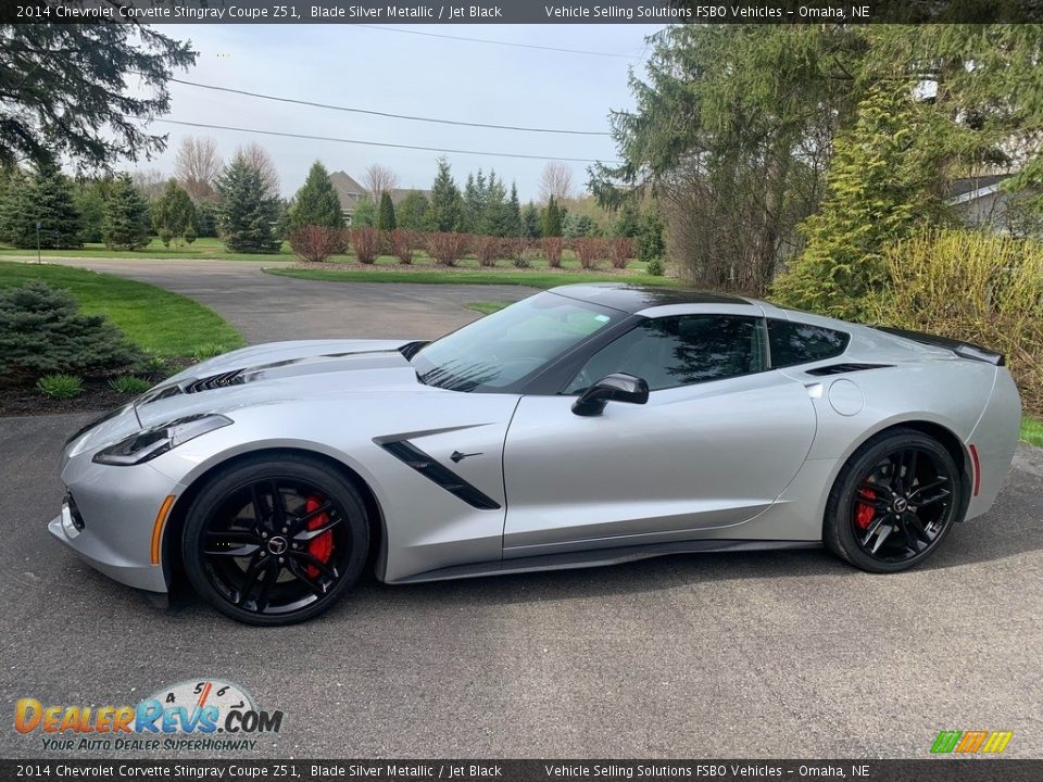 2014 Chevrolet Corvette Stingray Coupe Z51 Blade Silver Metallic / Jet Black Photo #1