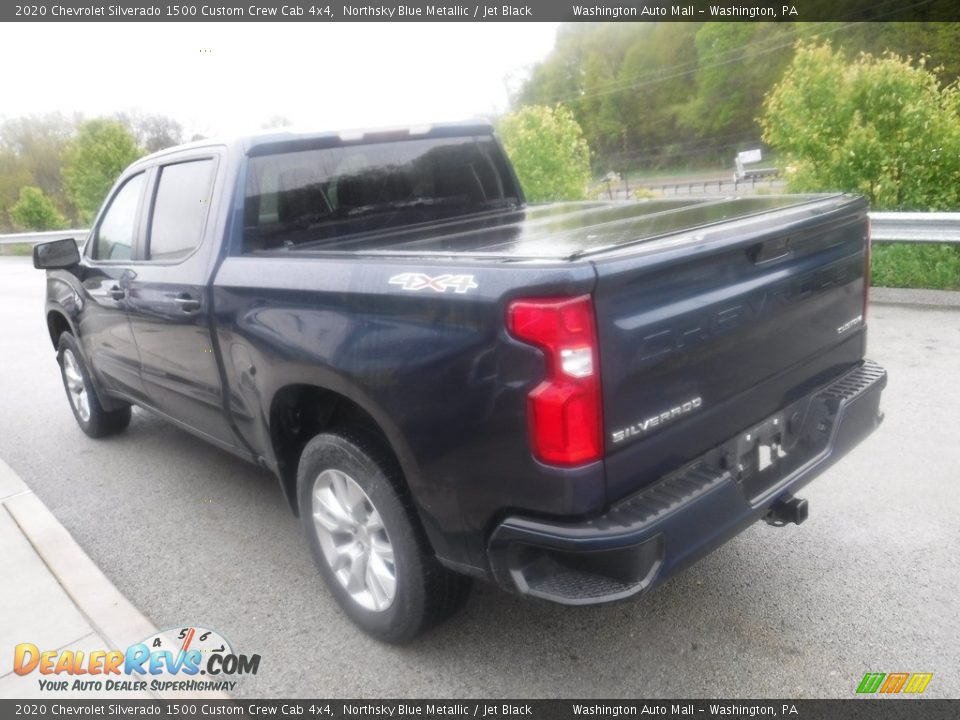 2020 Chevrolet Silverado 1500 Custom Crew Cab 4x4 Northsky Blue Metallic / Jet Black Photo #14