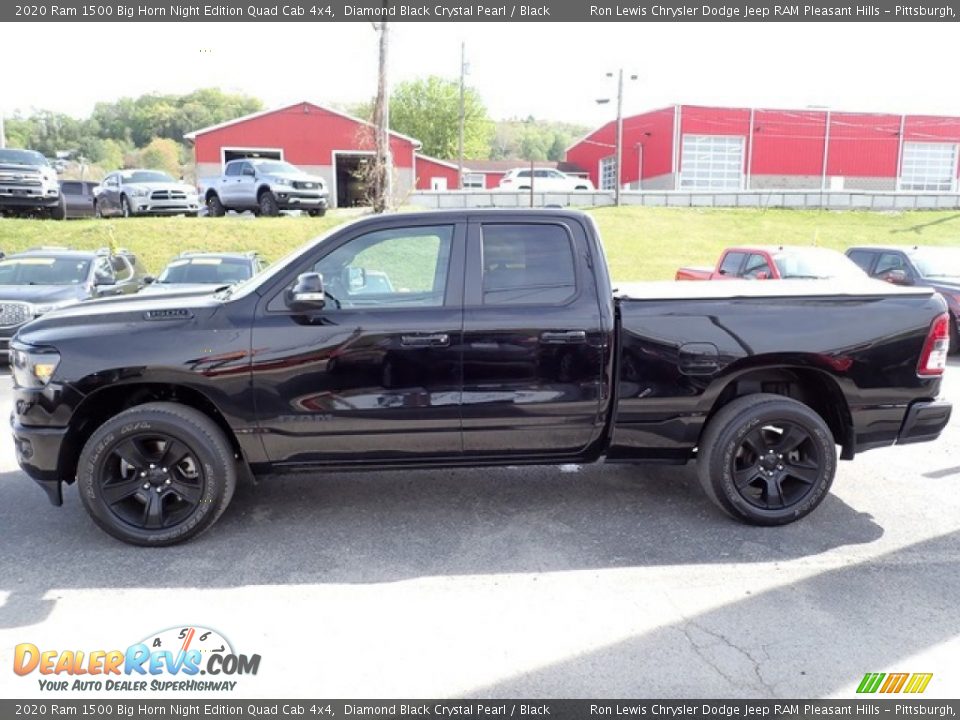 2020 Ram 1500 Big Horn Night Edition Quad Cab 4x4 Diamond Black Crystal Pearl / Black Photo #2