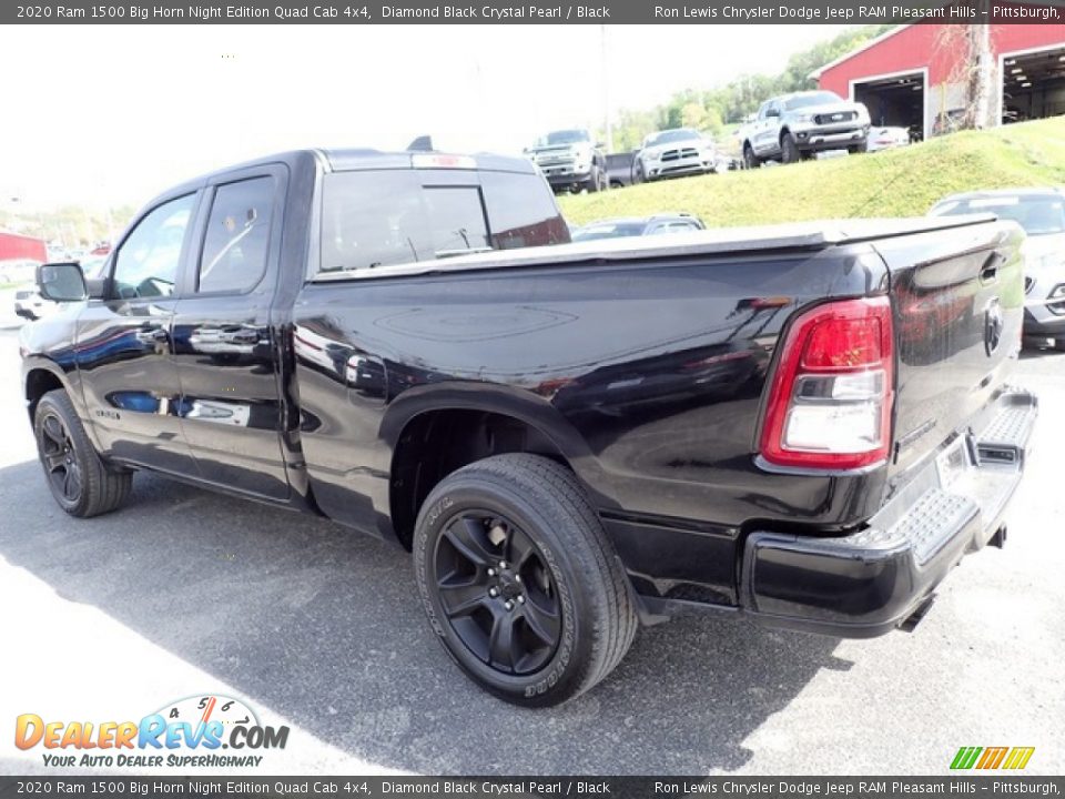 2020 Ram 1500 Big Horn Night Edition Quad Cab 4x4 Diamond Black Crystal Pearl / Black Photo #3