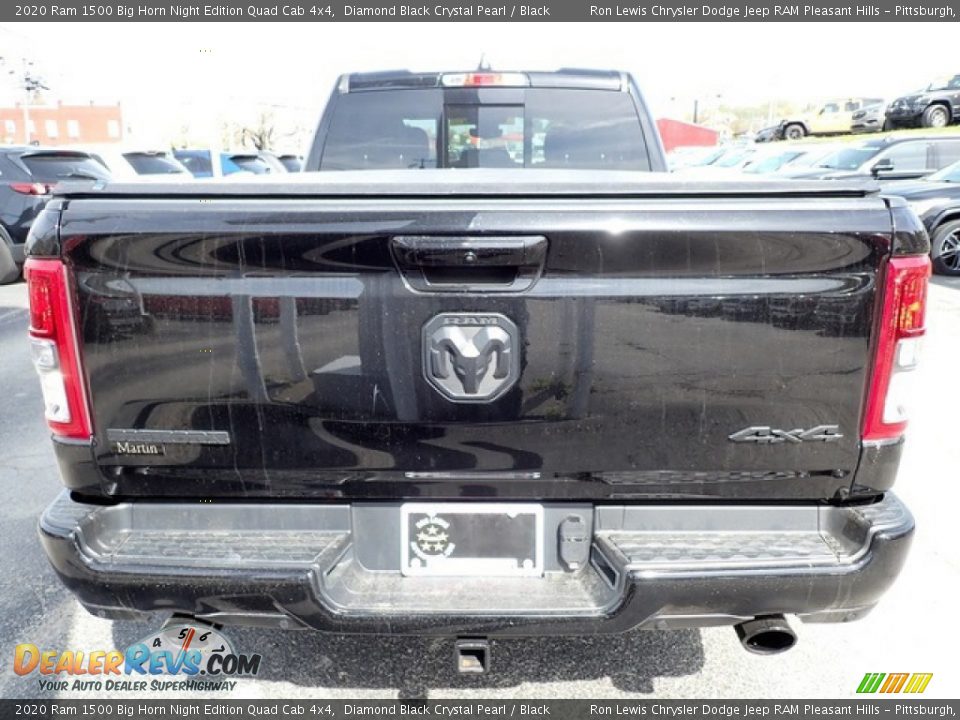 2020 Ram 1500 Big Horn Night Edition Quad Cab 4x4 Diamond Black Crystal Pearl / Black Photo #4