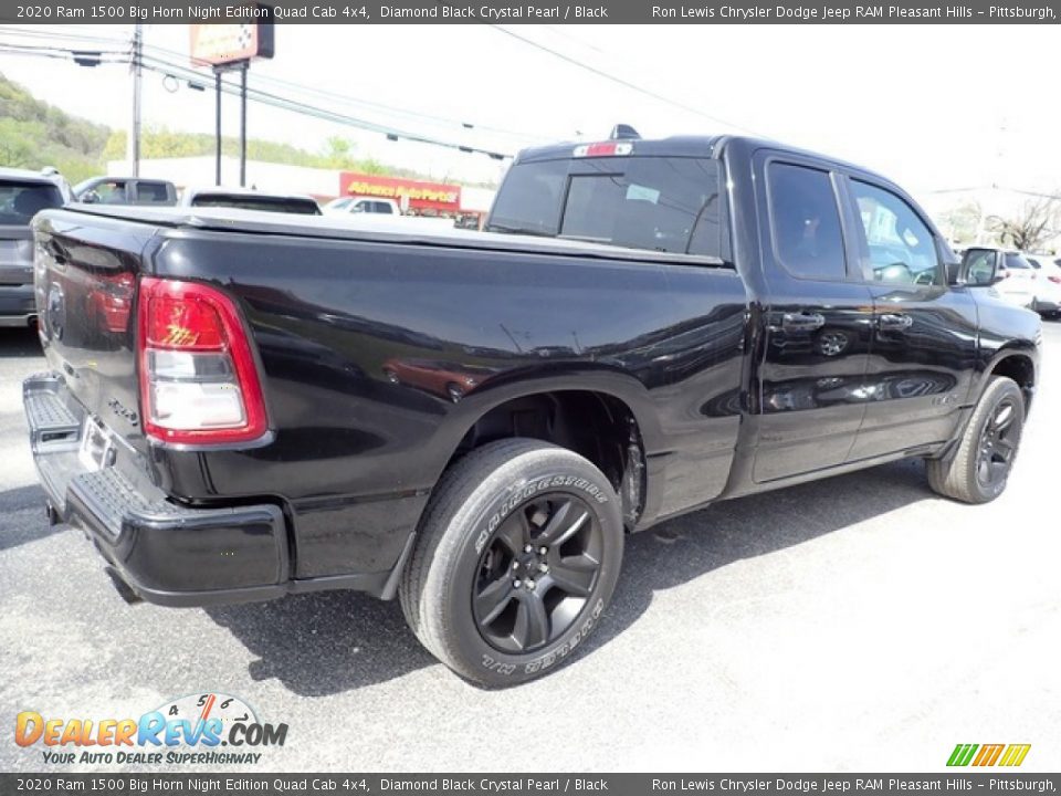 2020 Ram 1500 Big Horn Night Edition Quad Cab 4x4 Diamond Black Crystal Pearl / Black Photo #6