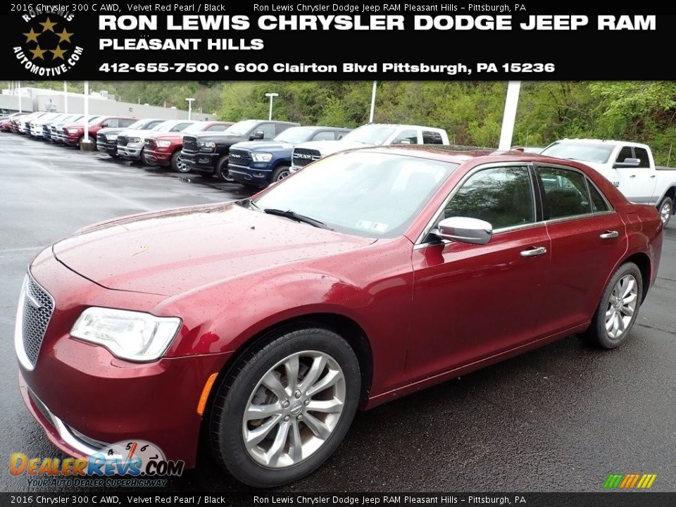 2016 Chrysler 300 C AWD Velvet Red Pearl / Black Photo #1