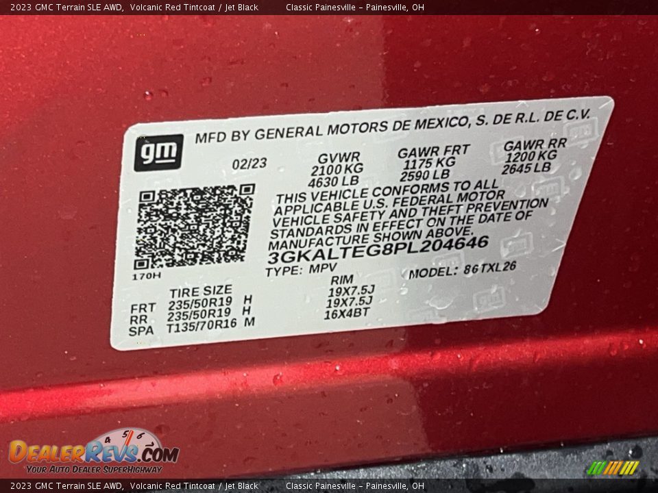 2023 GMC Terrain SLE AWD Volcanic Red Tintcoat / Jet Black Photo #31