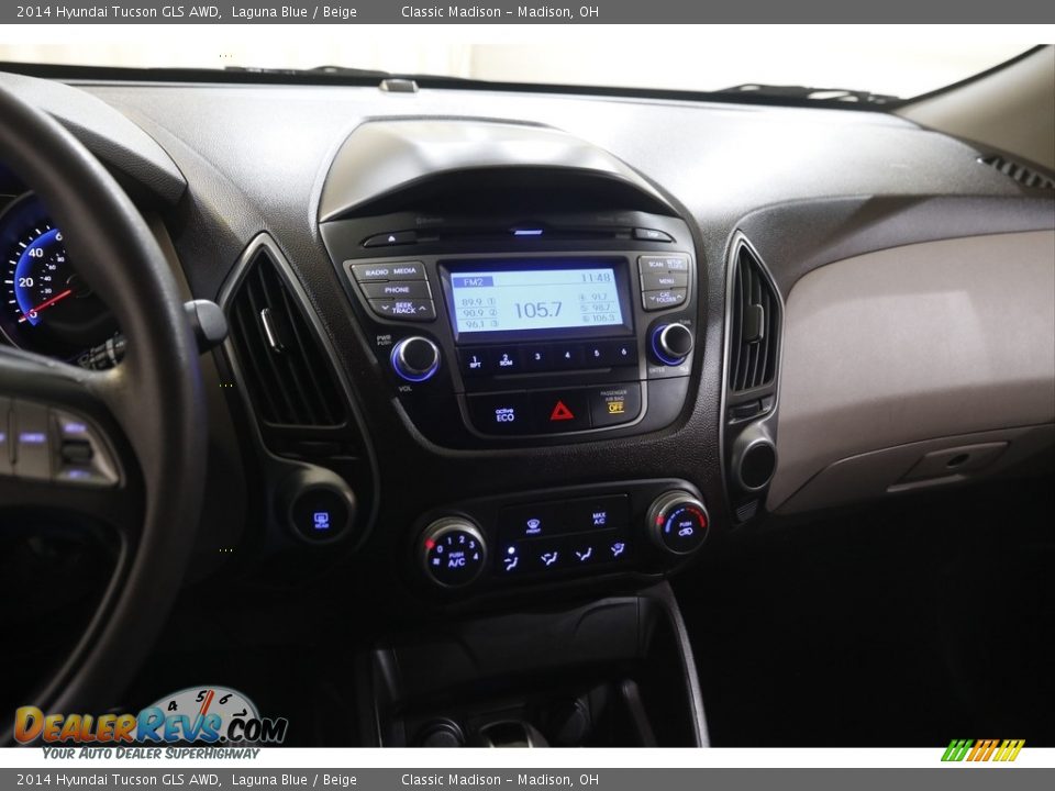 2014 Hyundai Tucson GLS AWD Laguna Blue / Beige Photo #9