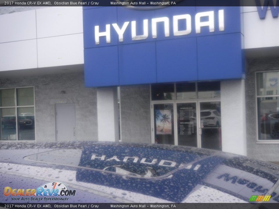 2017 Honda CR-V EX AWD Obsidian Blue Pearl / Gray Photo #3