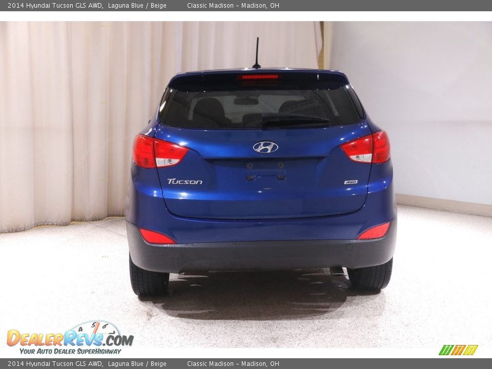 2014 Hyundai Tucson GLS AWD Laguna Blue / Beige Photo #17