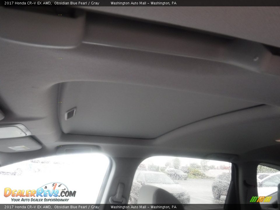 2017 Honda CR-V EX AWD Obsidian Blue Pearl / Gray Photo #12