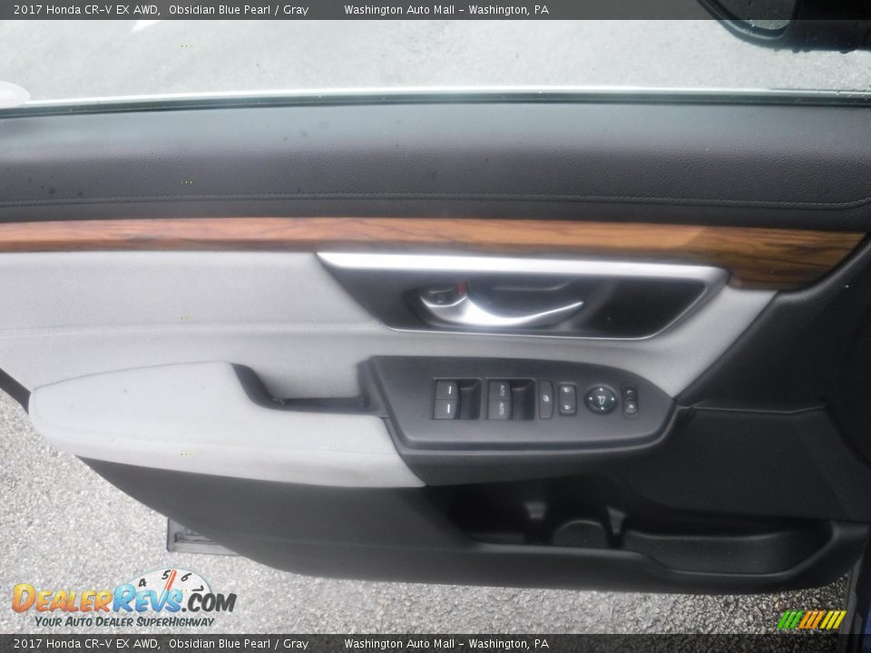 2017 Honda CR-V EX AWD Obsidian Blue Pearl / Gray Photo #14