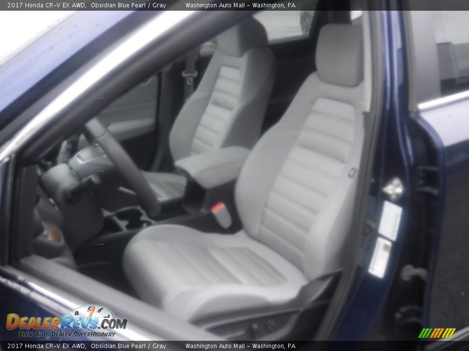 2017 Honda CR-V EX AWD Obsidian Blue Pearl / Gray Photo #16