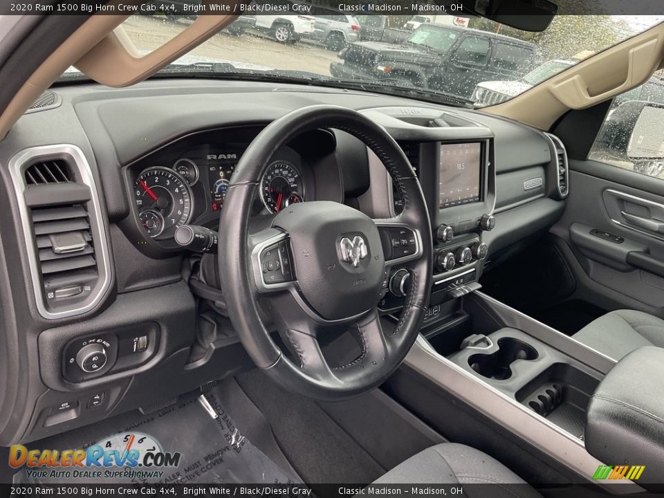 2020 Ram 1500 Big Horn Crew Cab 4x4 Bright White / Black/Diesel Gray Photo #4