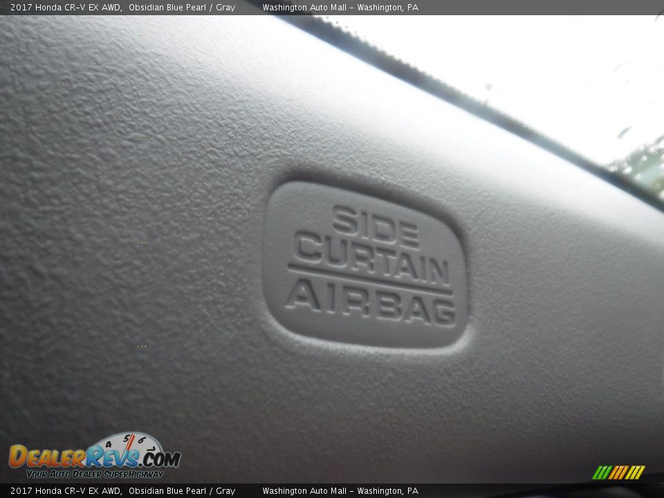 2017 Honda CR-V EX AWD Obsidian Blue Pearl / Gray Photo #18