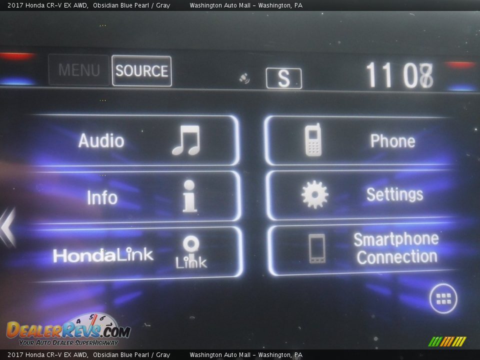 2017 Honda CR-V EX AWD Obsidian Blue Pearl / Gray Photo #21