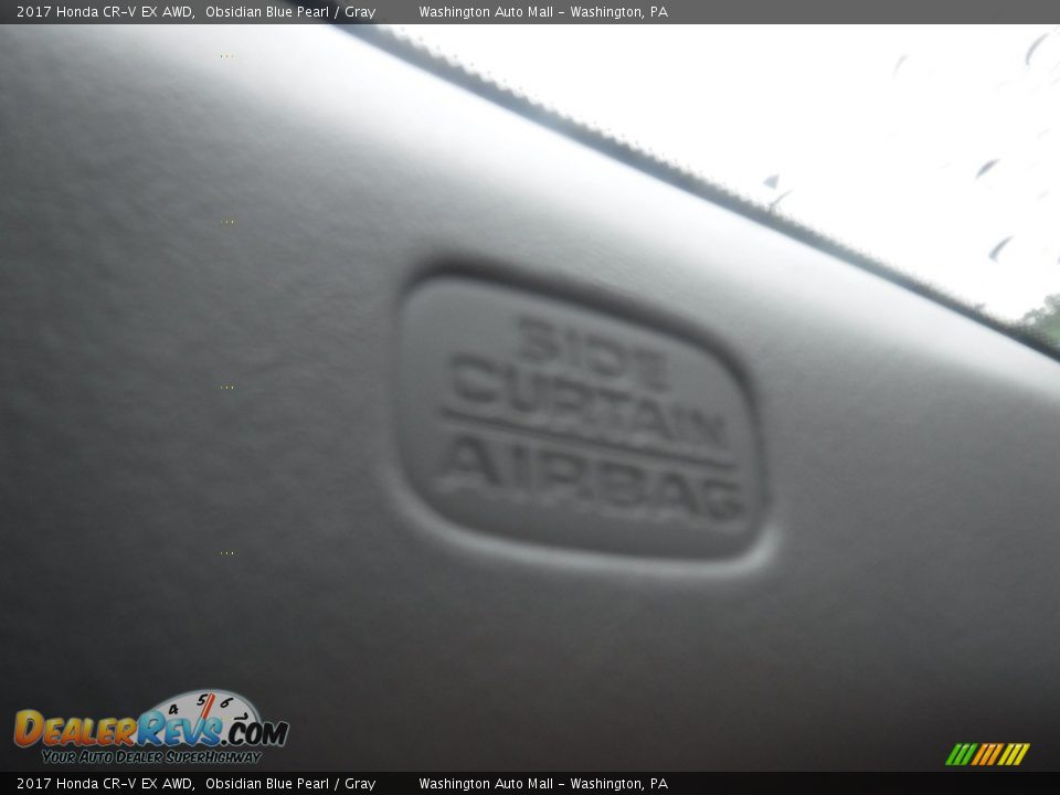 2017 Honda CR-V EX AWD Obsidian Blue Pearl / Gray Photo #25