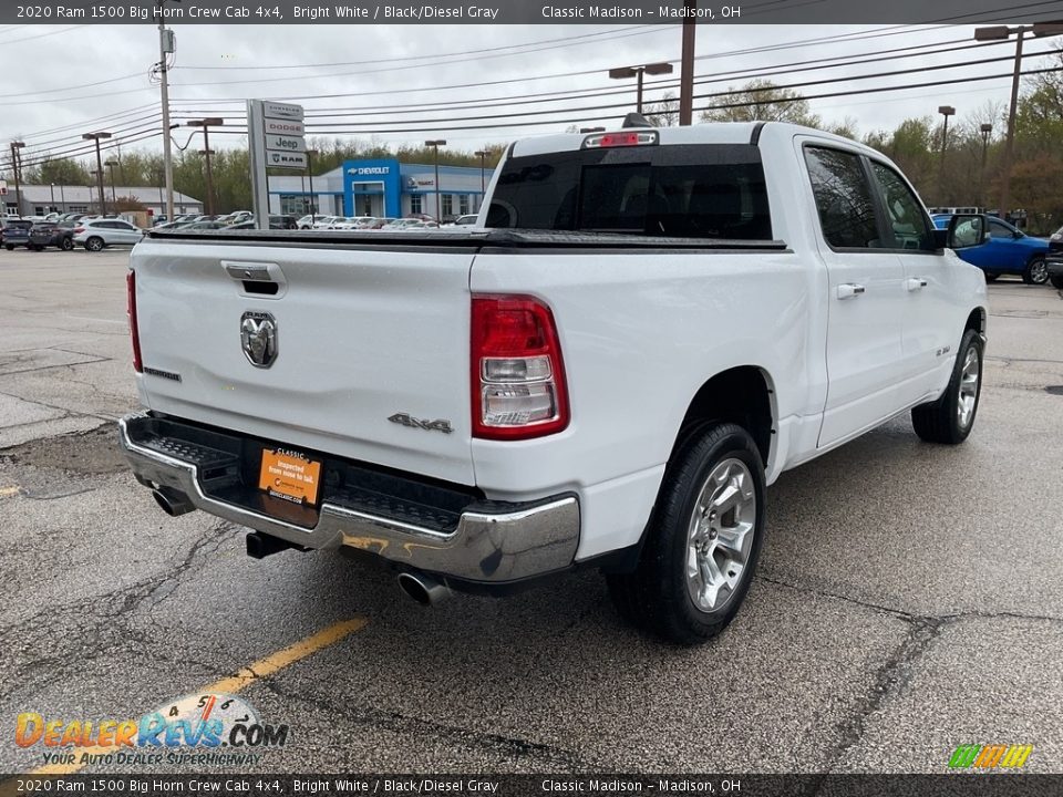 2020 Ram 1500 Big Horn Crew Cab 4x4 Bright White / Black/Diesel Gray Photo #8