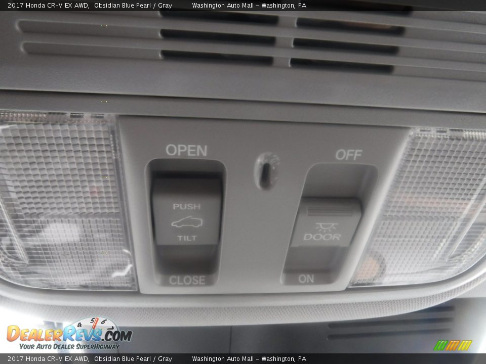 2017 Honda CR-V EX AWD Obsidian Blue Pearl / Gray Photo #28