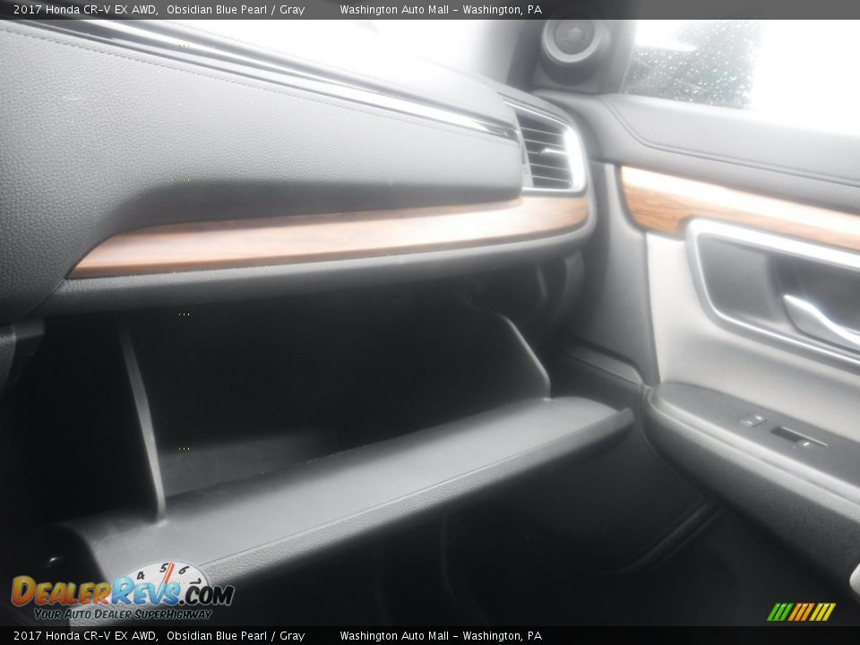 2017 Honda CR-V EX AWD Obsidian Blue Pearl / Gray Photo #29
