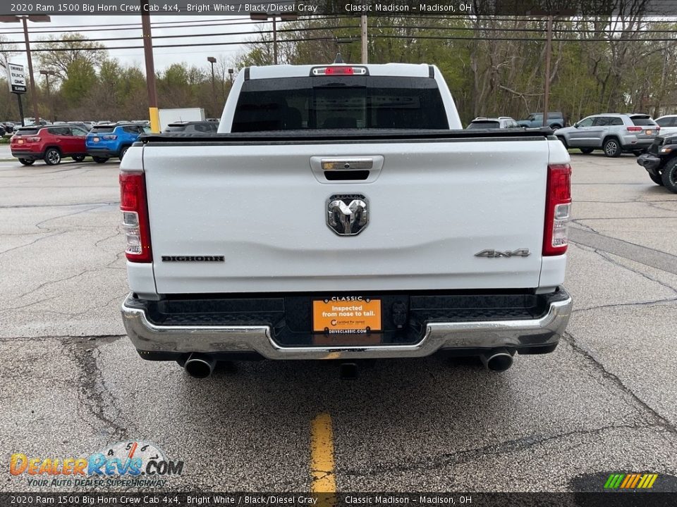 2020 Ram 1500 Big Horn Crew Cab 4x4 Bright White / Black/Diesel Gray Photo #12
