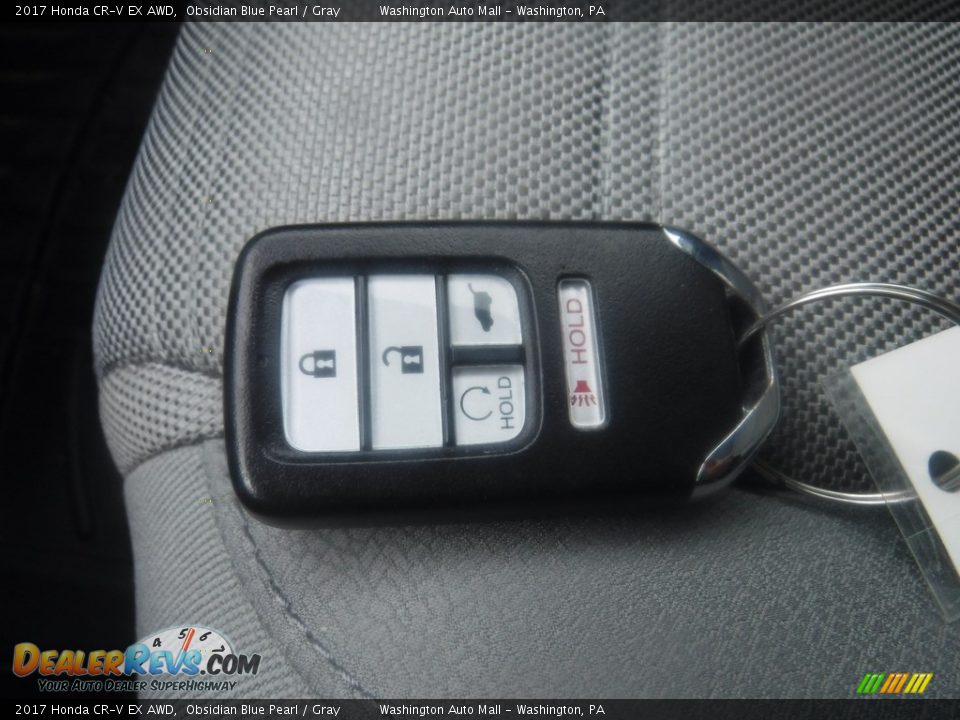 2017 Honda CR-V EX AWD Obsidian Blue Pearl / Gray Photo #33