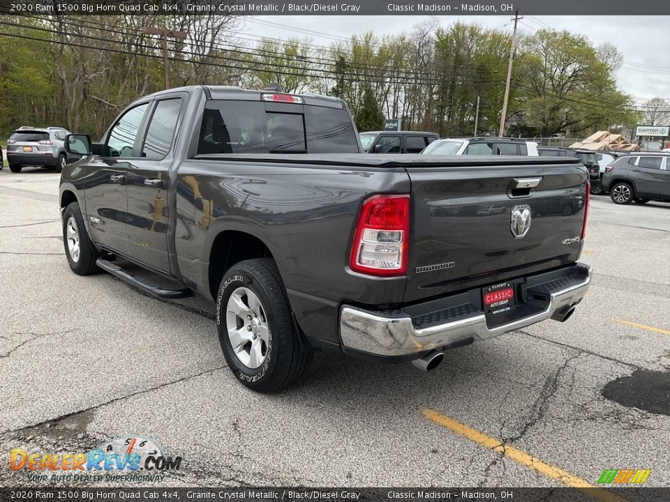 2020 Ram 1500 Big Horn Quad Cab 4x4 Granite Crystal Metallic / Black/Diesel Gray Photo #8