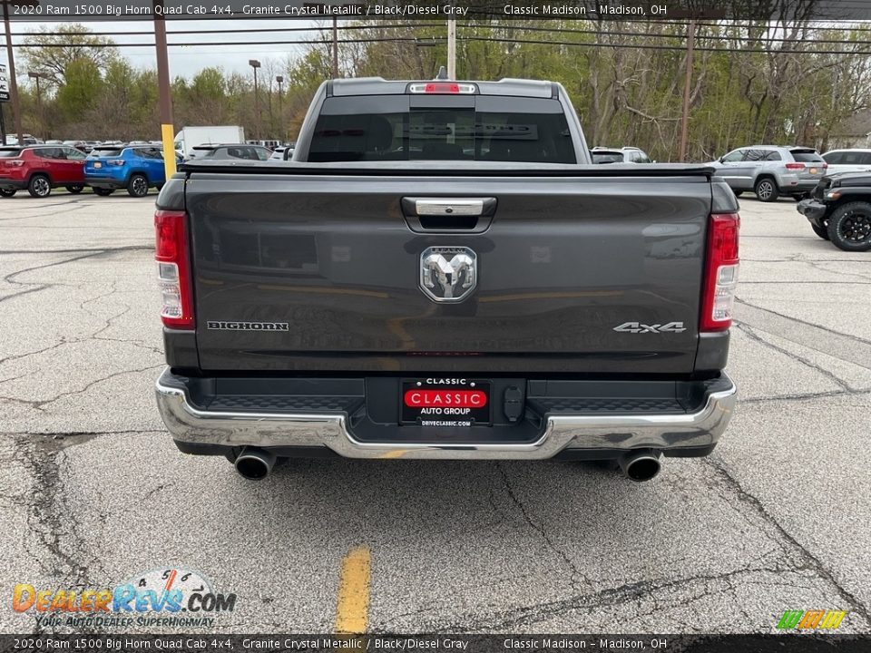 2020 Ram 1500 Big Horn Quad Cab 4x4 Granite Crystal Metallic / Black/Diesel Gray Photo #12