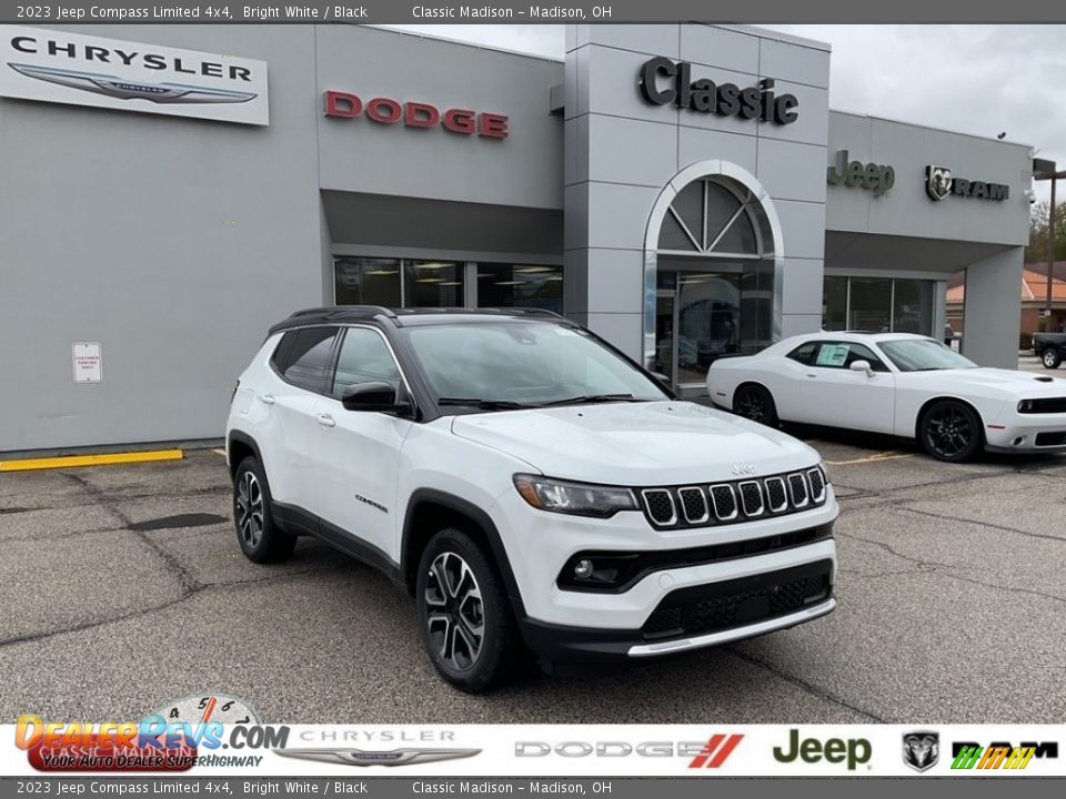 2023 Jeep Compass Limited 4x4 Bright White / Black Photo #1