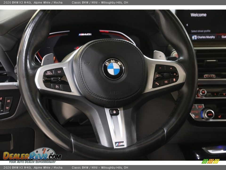 2020 BMW X3 M40i Alpine White / Mocha Photo #7