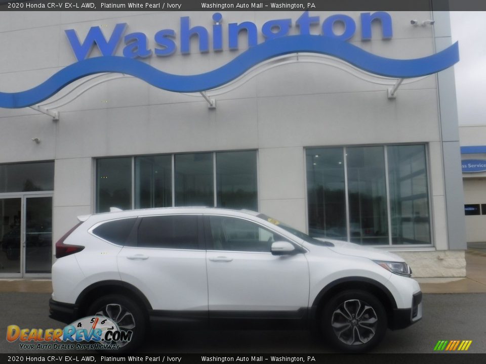 2020 Honda CR-V EX-L AWD Platinum White Pearl / Ivory Photo #2