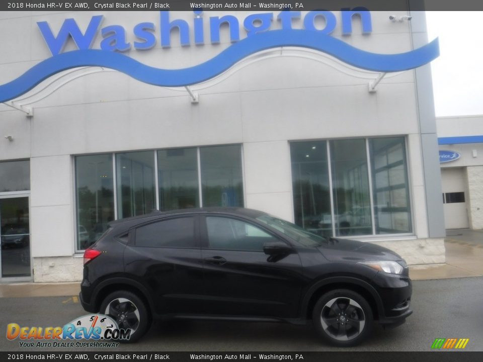 2018 Honda HR-V EX AWD Crystal Black Pearl / Black Photo #2