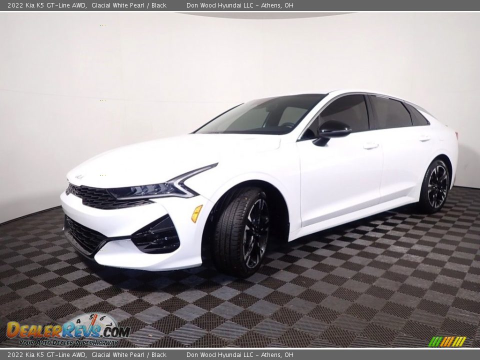 2022 Kia K5 GT-Line AWD Glacial White Pearl / Black Photo #9