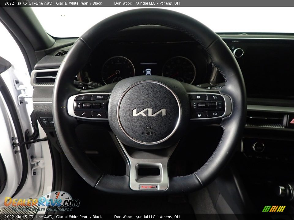 2022 Kia K5 GT-Line AWD Glacial White Pearl / Black Photo #26