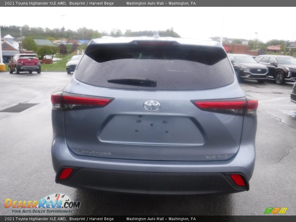 2021 Toyota Highlander XLE AWD Blueprint / Harvest Beige Photo #9