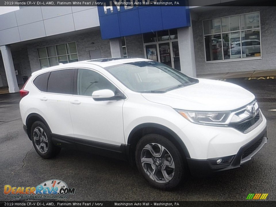 2019 Honda CR-V EX-L AWD Platinum White Pearl / Ivory Photo #1